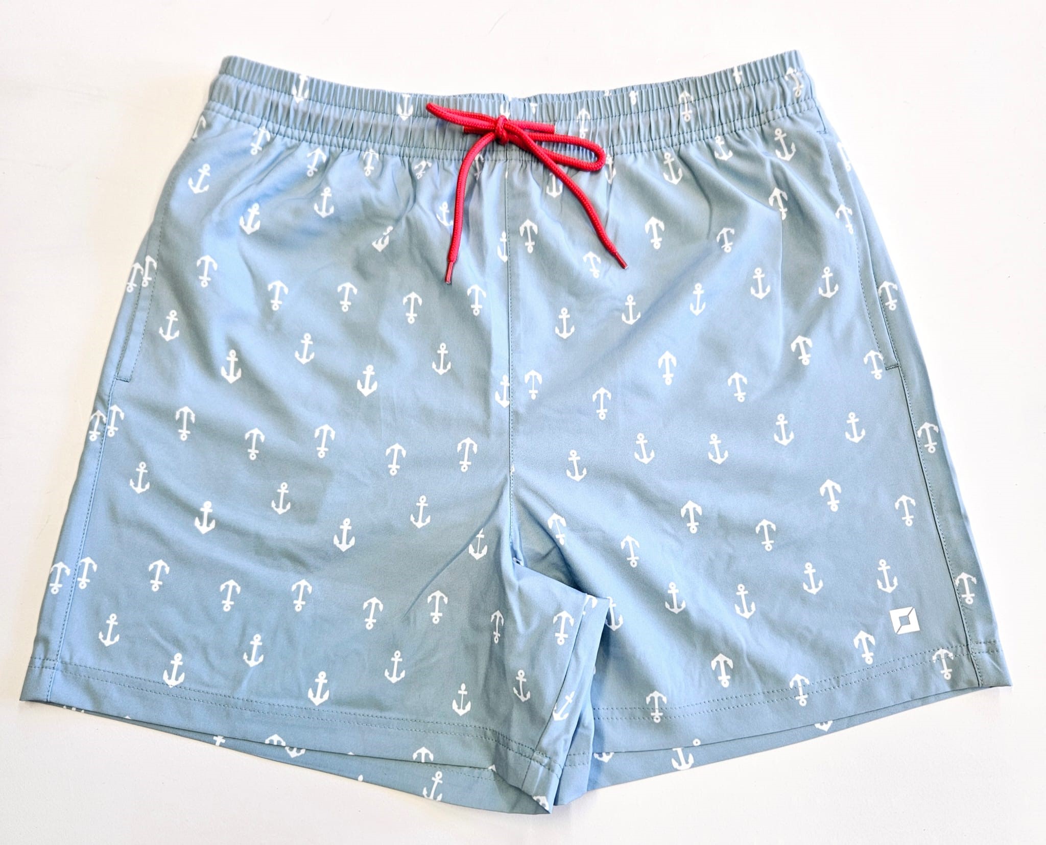 Marine ECO Men's Swim Short (Blue/Red/Anchor) - Image 2